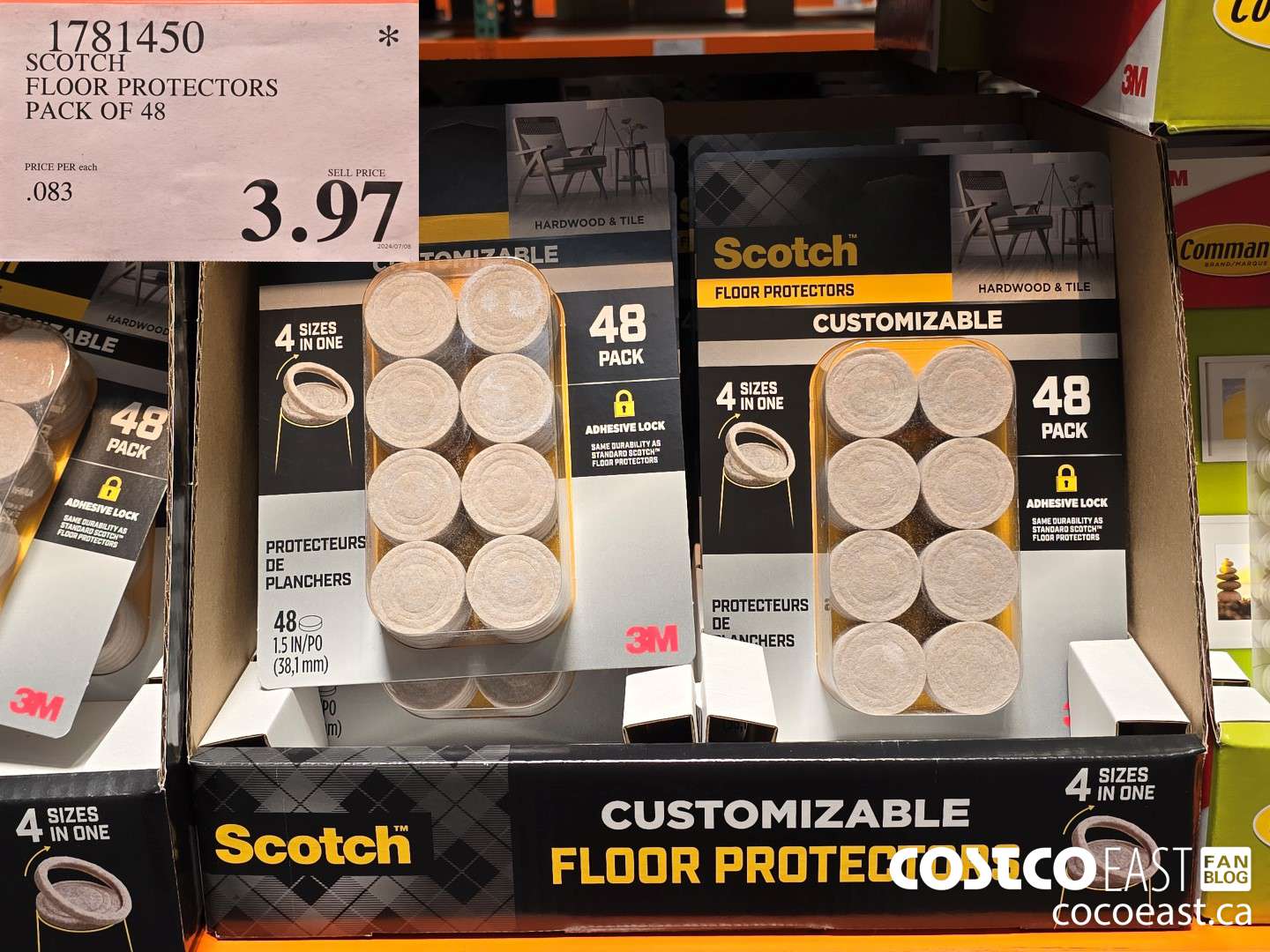 1781450 SCOTCH FLOOR PROTECTORS PACK OF 48 $3.97
