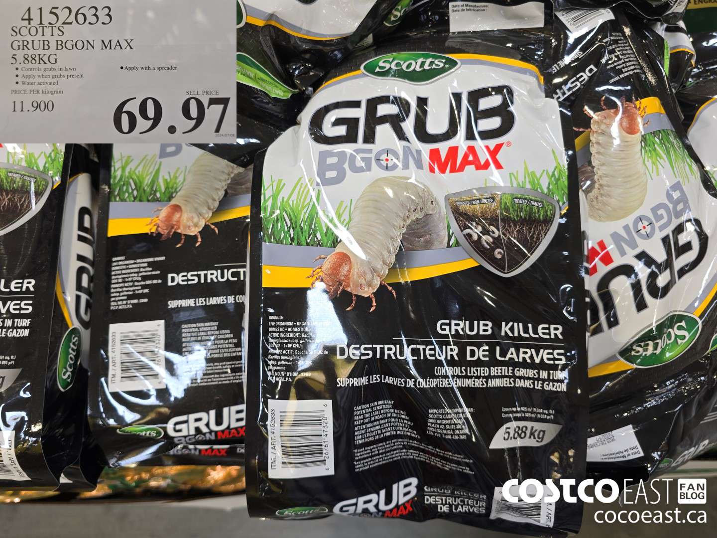 4152633 SCOTTS GRUB BGON MAX 5.88KG $69.97