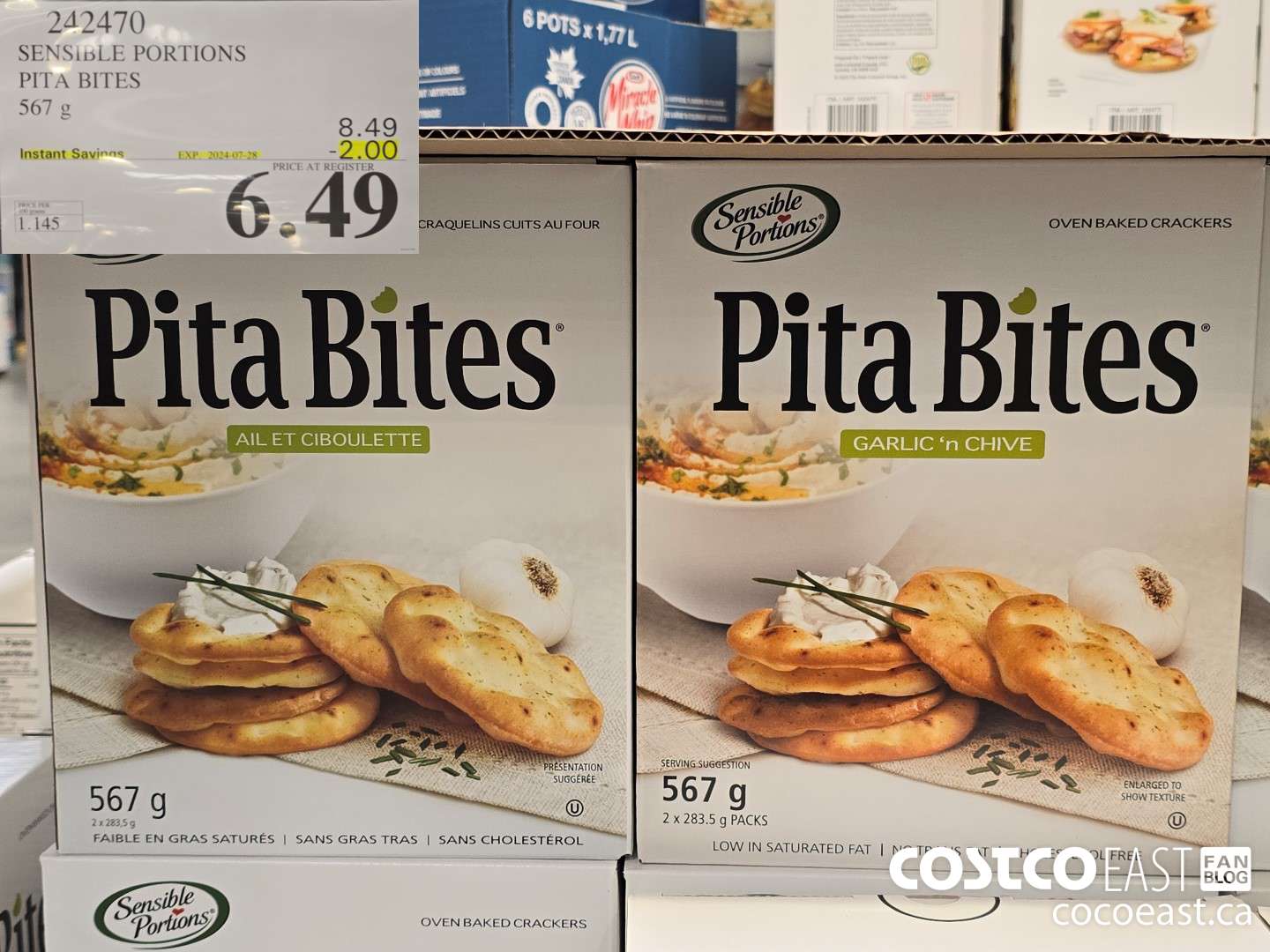 242470 SENSIBLE PORTIONS PITA BITES 567 g ($2.00 INSTANT SAVINGS EXPIRES ON 2024-07-28) $6.49
