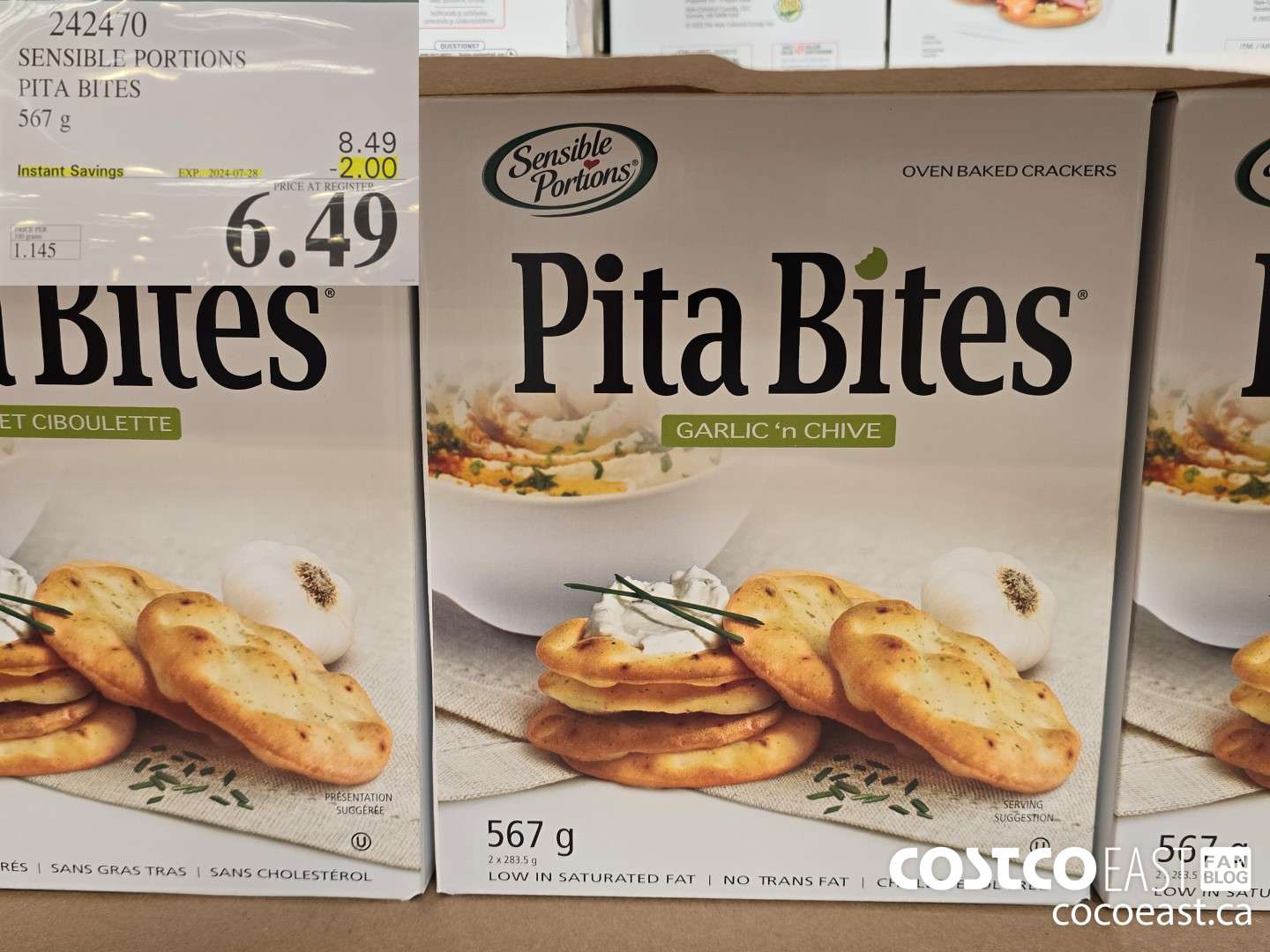 242470 SENSIBLE PORTIONS PITA BITES 567 g ($2.00 INSTANT SAVINGS EXPIRES ON 2024-07-28) $6.49