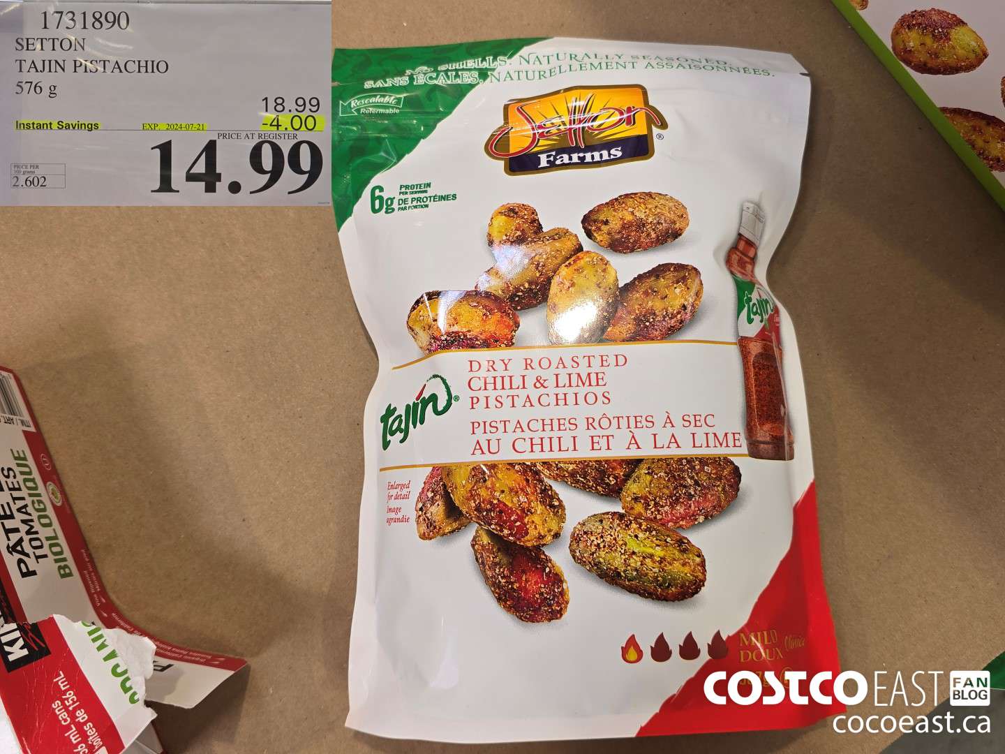 1731890 SETTON TAJIN PISTACHIO 576 g ($4.00 INSTANT SAVINGS EXPIRES ON 2024-07-21) $14.99