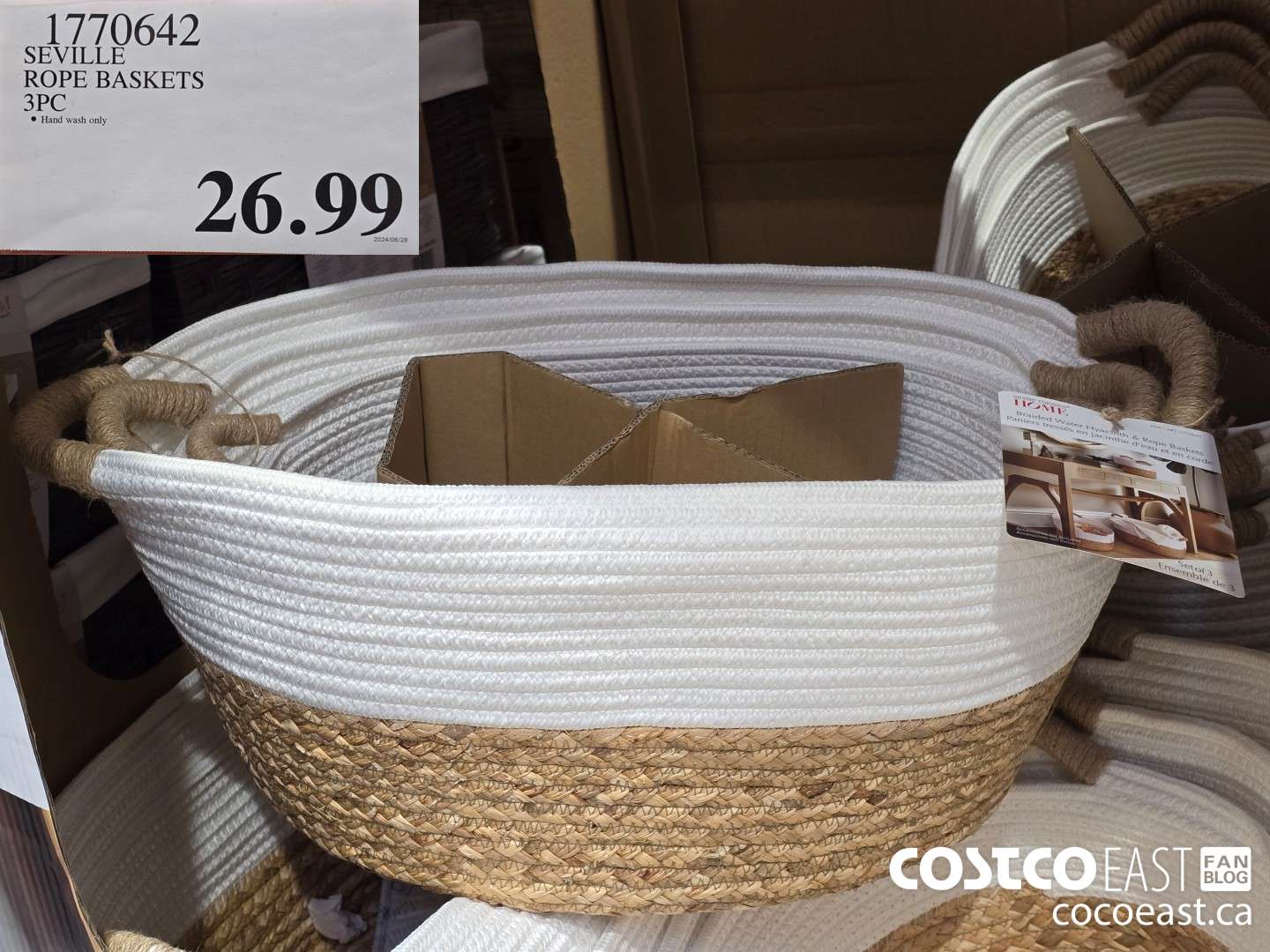 1770642 SEVILLE ROPE BASKETS 3PC $26.99