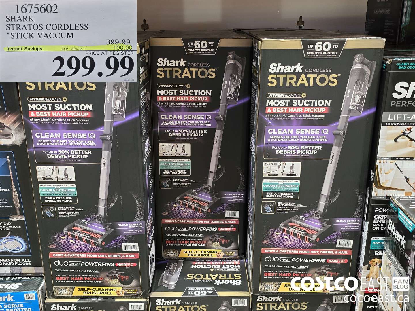1675602 SHARK STRATOS CORDLESS STICK VACUUM ($100.00 INSTANT SAVINGS EXPIRES ON 2024-08-11) $299.99