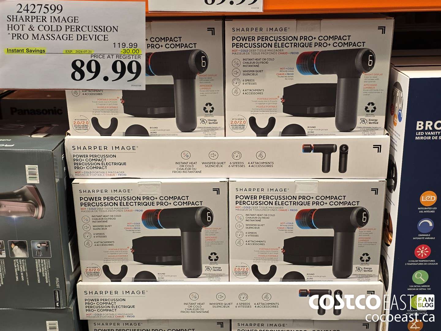 2427599 SHARPER IMAGE HOT & COLD PERCUSSION “PRO MASSAGE, DEVICE ($30.00 INSTANT SAVINGS EXPIRES ON 2024-07-21) $89.99