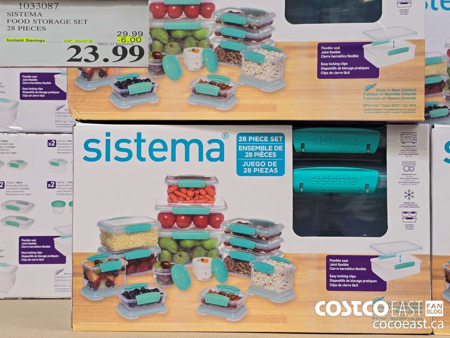1033087 SISTEMA FOOD STORAGE SET 28 PIECE ($6.00 INSTANT SAVINGS EXPIRES ON 2024-07-28) $23.99
