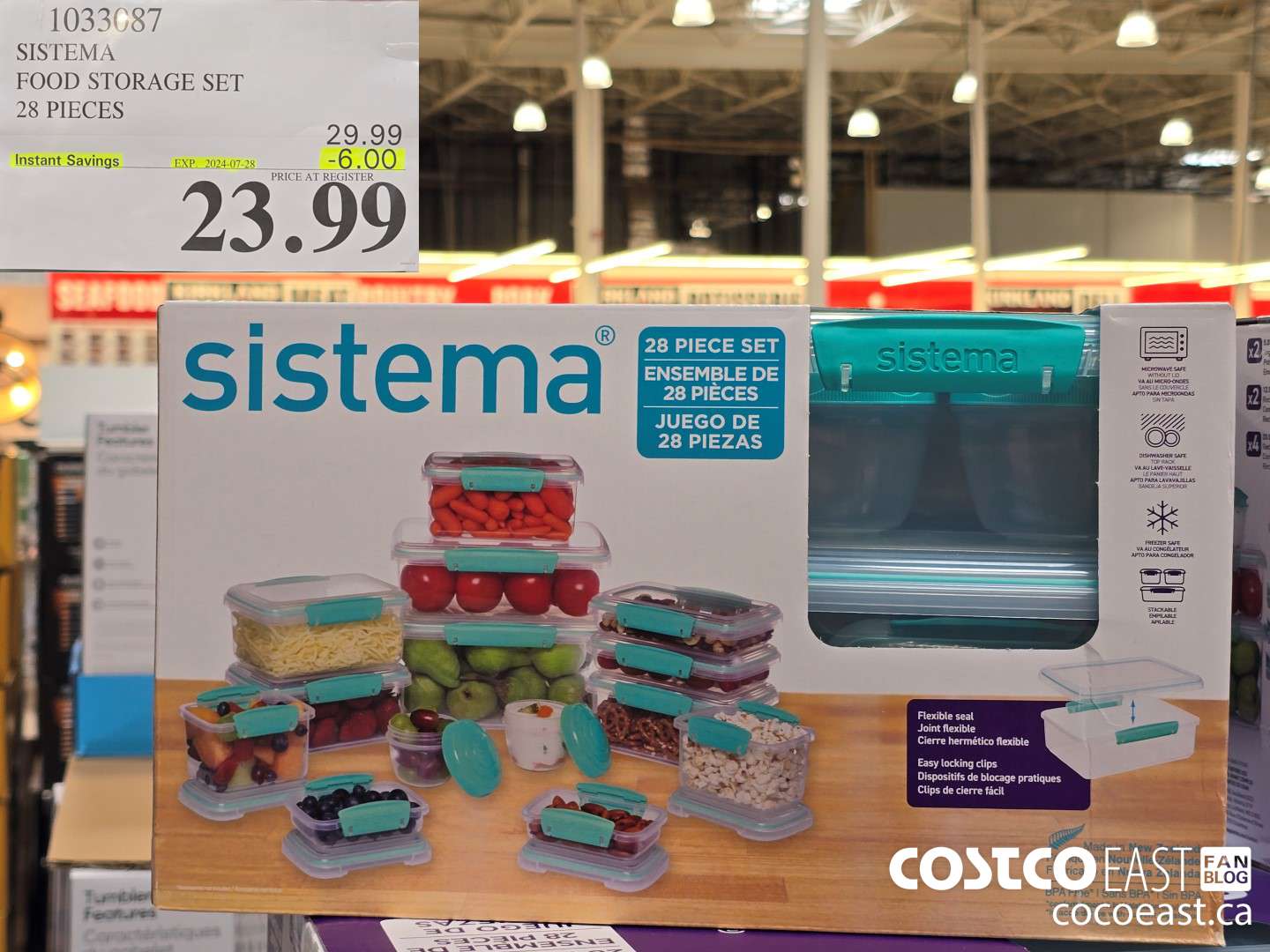 1033087 SISTEMA FOOD STORAGE SET 28 PIECE ($6.00 INSTANT SAVINGS EXPIRES ON 2024-07-28) $23.99