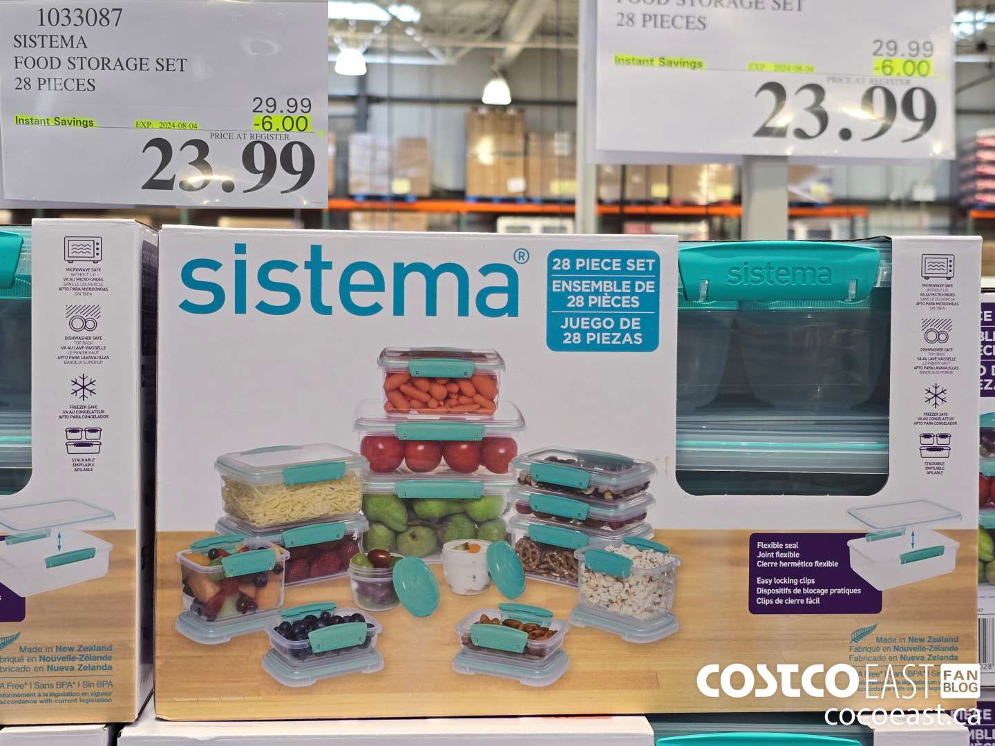 1033087 SISTEMA FOOD STORAGE SET 28 PIECE ($6.00 INSTANT SAVINGS EXPIRES ON 2024-07-28) $23.99