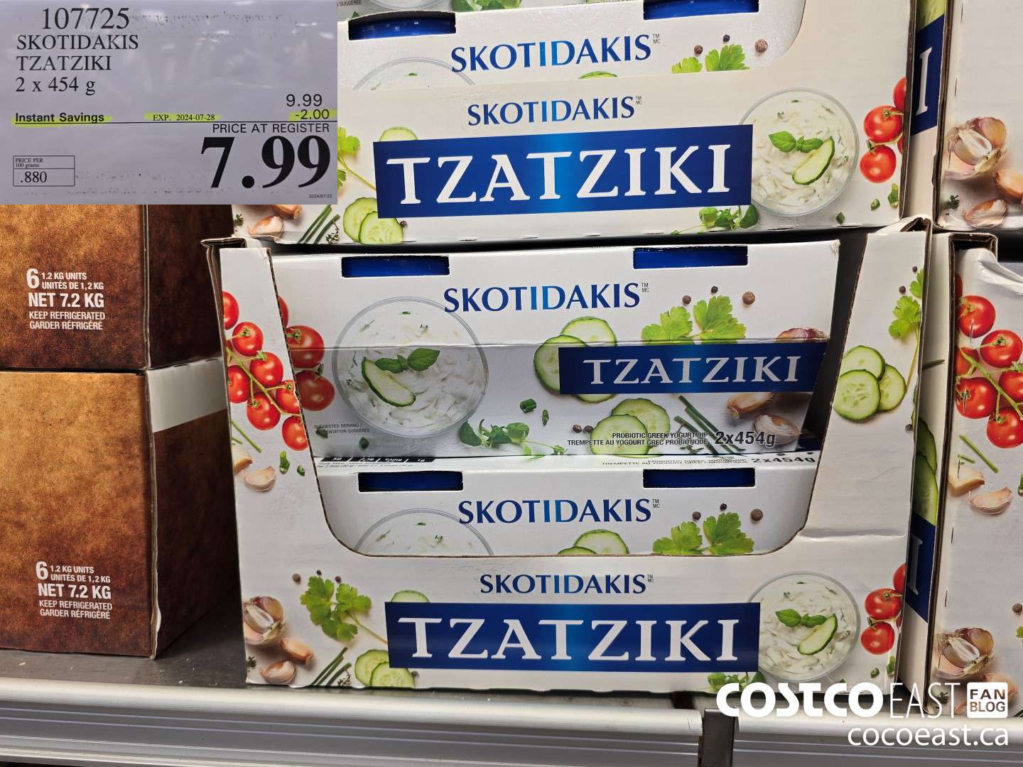 107725 SKOTIDAKIS TZATZIKI 2 X 454 G ($2.00 INSTANT SAVINGS EXPIRES ON 2024-07-28) $7.99