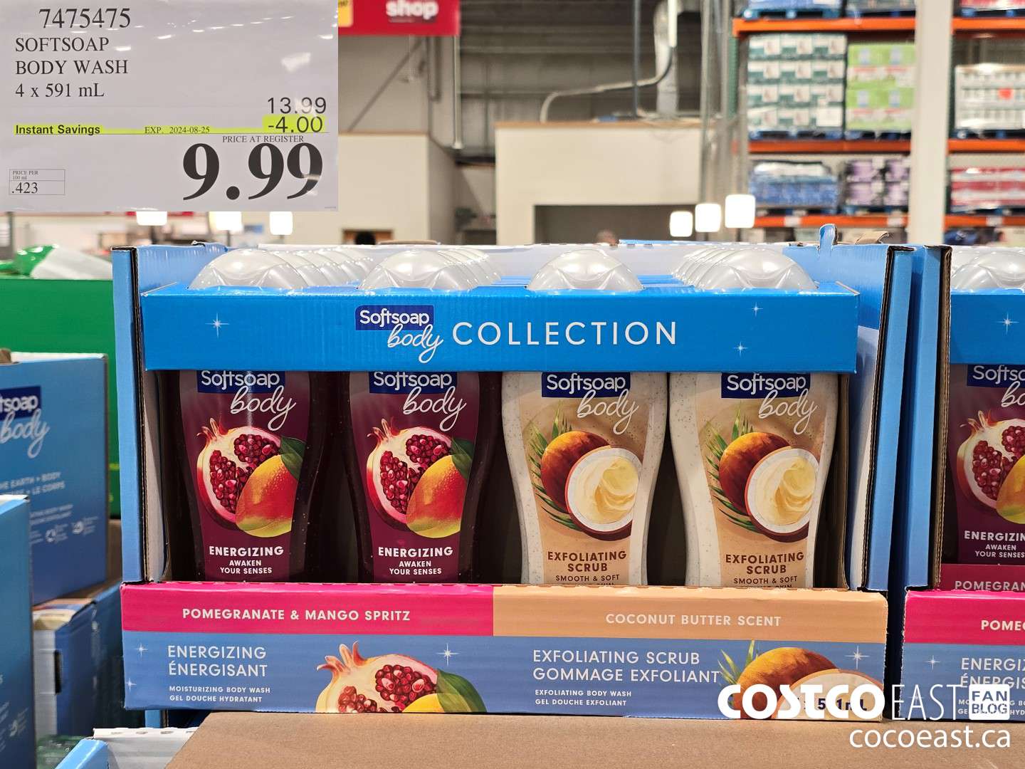 7475475 SOFTSOAP BODY WASH 4 x 591 mL ($4.00 INSTANT SAVINGS EXPIRES ON 2024-08-25) $9.99