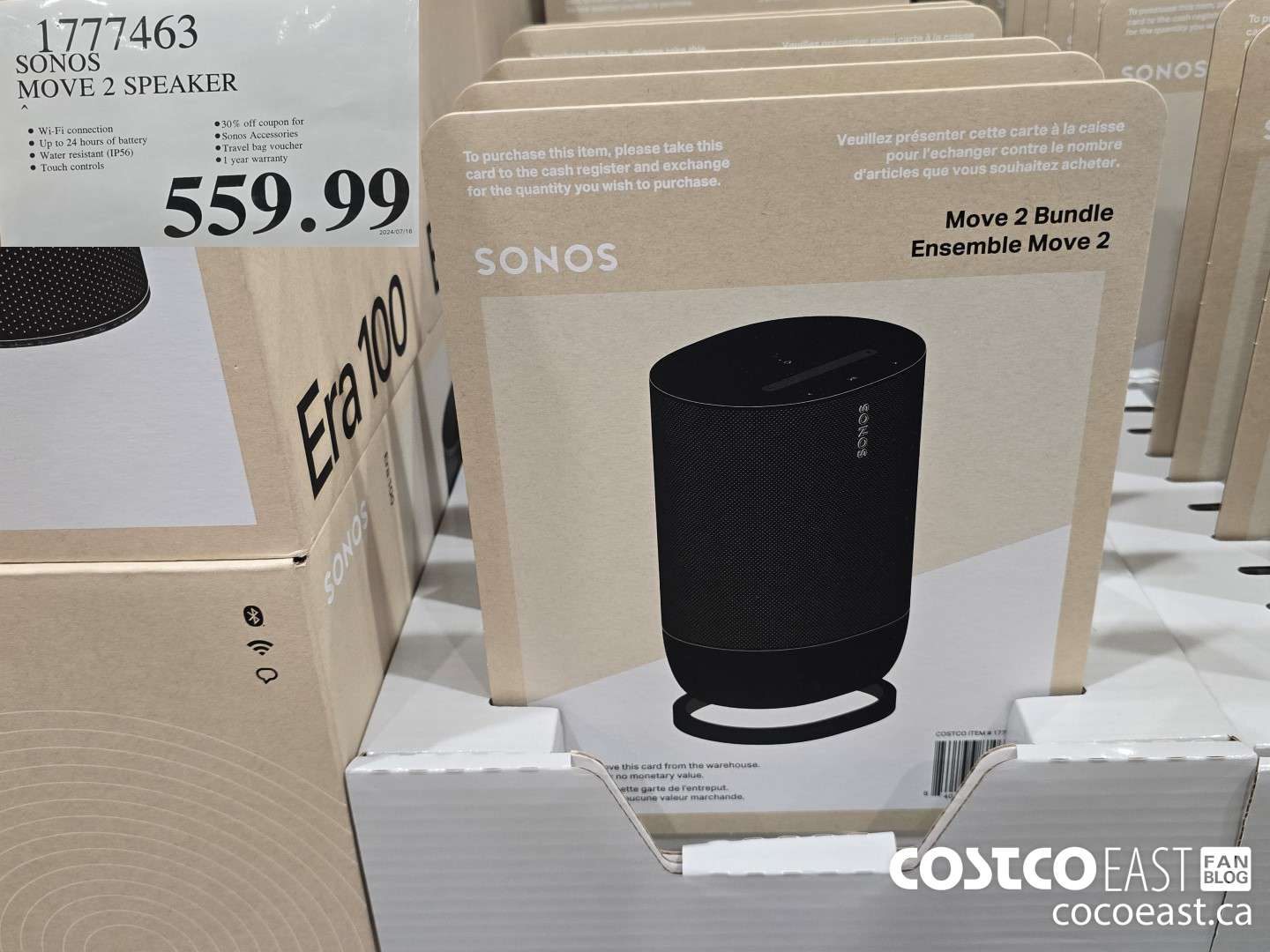 1777463 SONOS MOVE 2 SPEAKER $559.99
