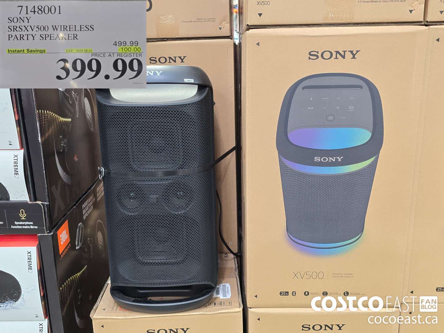 7148001 SONY SRSXV500 WIRELESS PARTY SPEAKER ($100.00 INSTANT SAVINGS EXPIRES ON 2024-08-01) $399.99