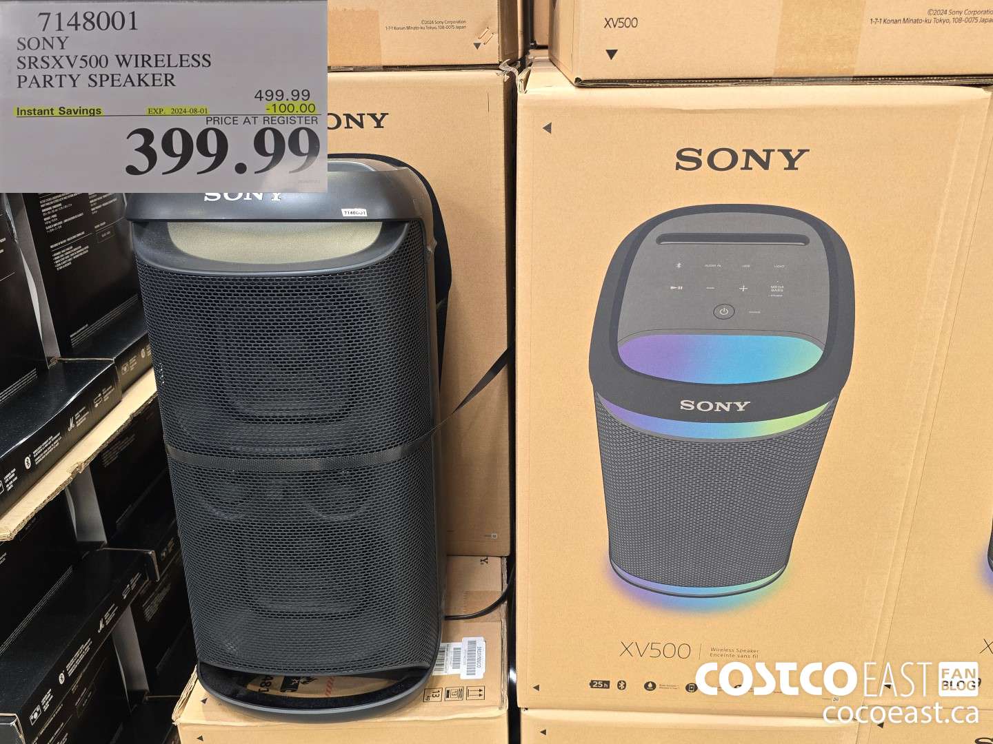 7148001 SONY SRSXV500 WIRELESS PARTY SPEAKER ($100.00 INSTANT SAVINGS EXPIRES ON 2024-08-01) $399.99