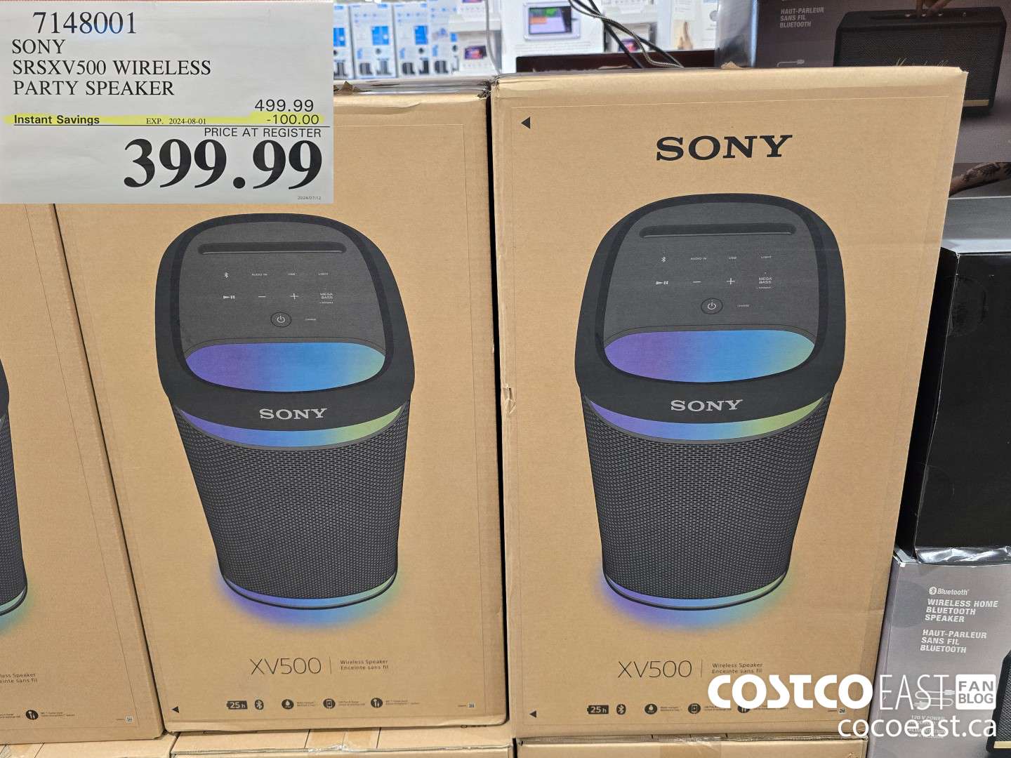 7148001 SONY SRSXV500 WIRELESS PARTY SPEAKER ($100.00 INSTANT SAVINGS EXPIRES ON 2024-08-01) $399.99