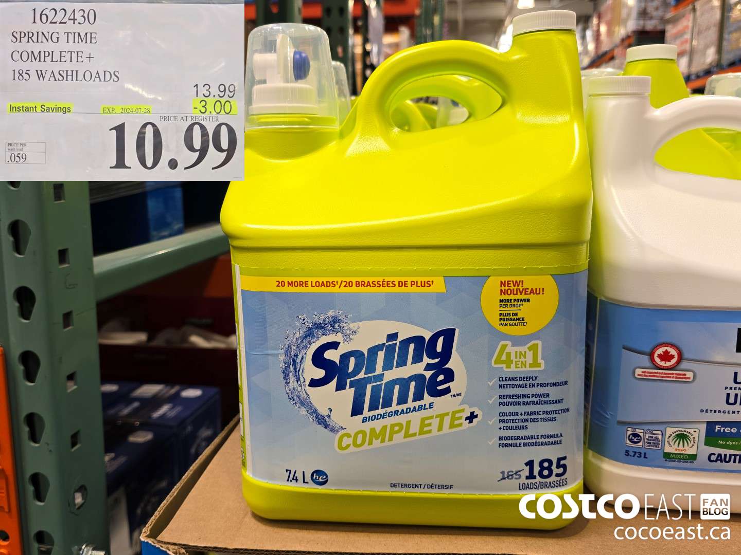 1622430 SPRING TIME COMPLETE+ 185 washloads ($3.00 INSTANT SAVINGS EXPIRES ON 2024-07-28) $10.99