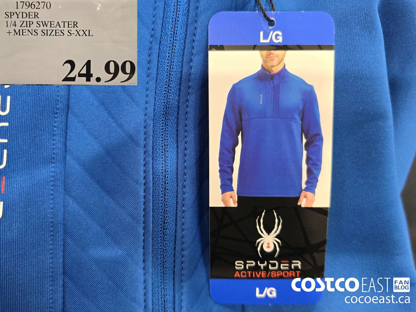 1796270 SPYDER 1/4 ZIP SWEATER +MENS SIZES S-XXL $24.99