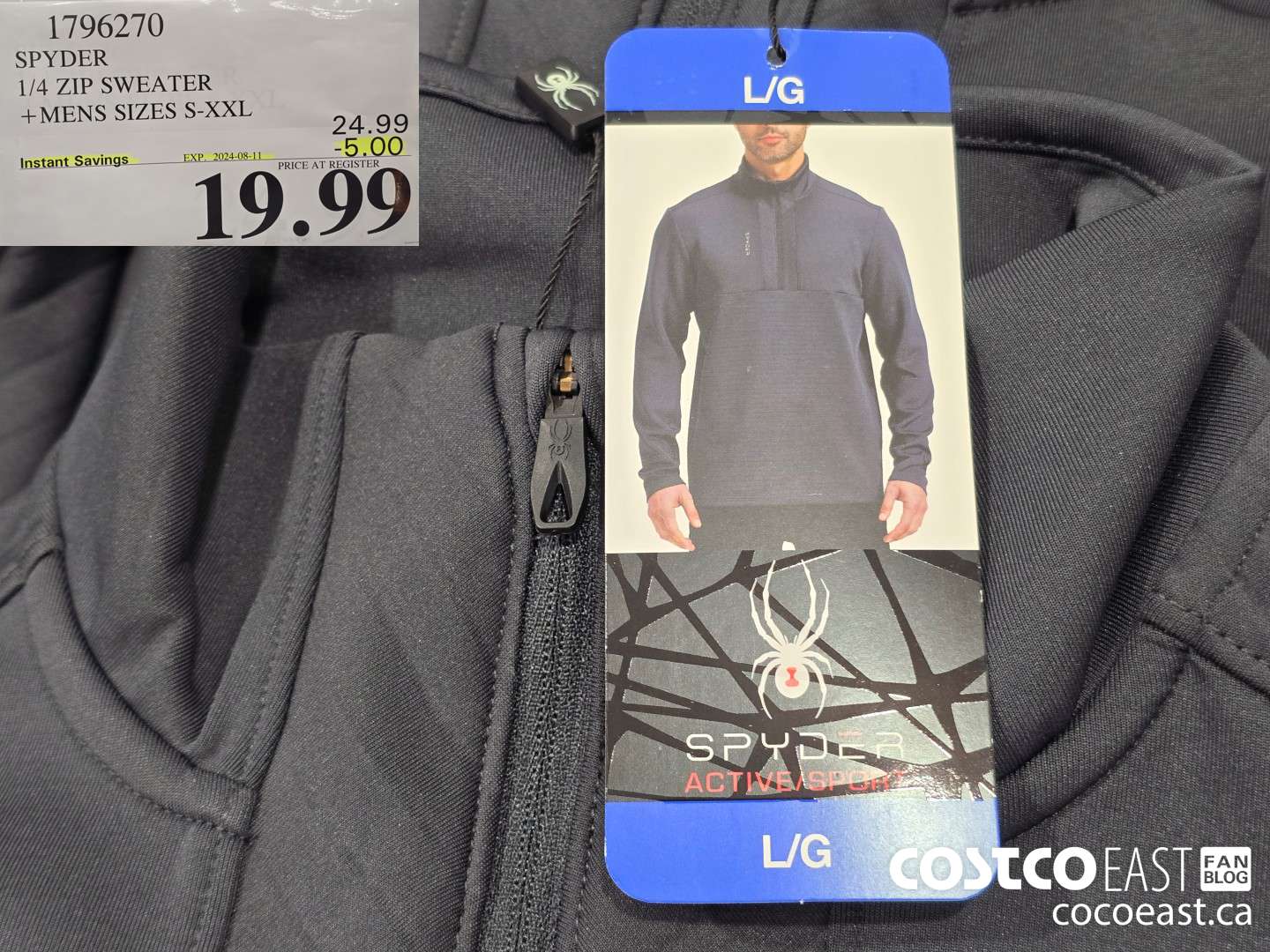 1796270 SPYDER 1/4 ZIP SWEATER +MENS SIZES S-XXL ($5.00 INSTANT SAVINGS EXPIRES ON 2024-08-11) $19.99