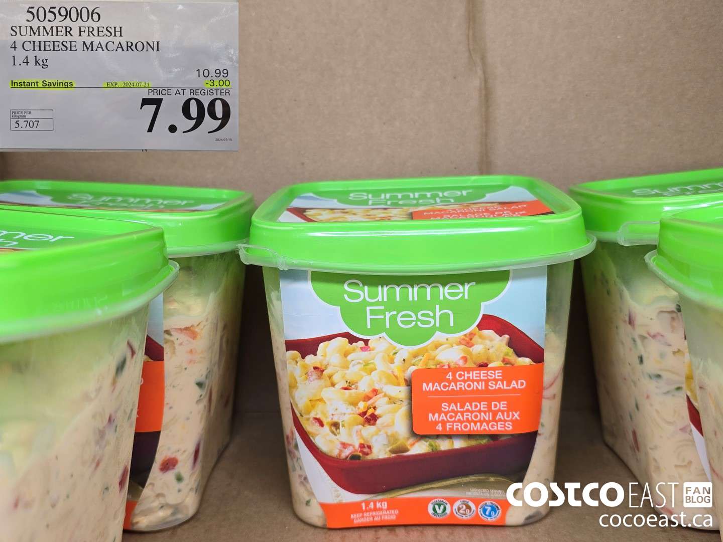 5059006 SUMMER FRESH 4 CHEESE MACARONI 1.4 kg ($3.00 INSTANT SAVINGS EXPIRES ON 2024-07-21) $7.99