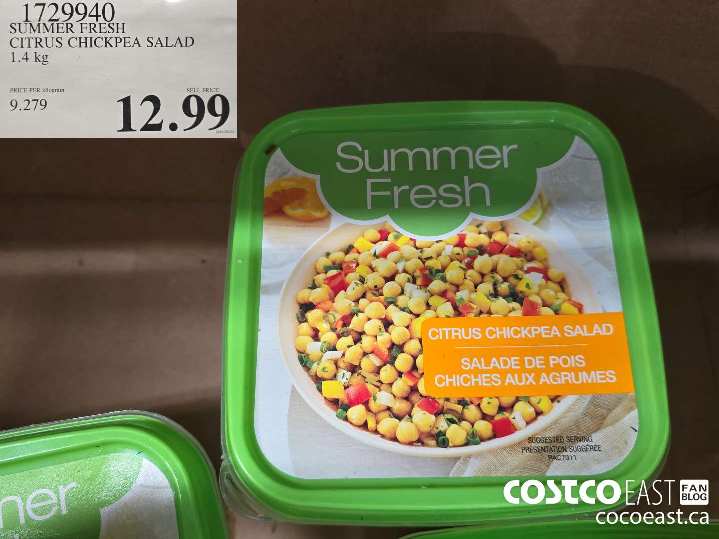 1729940 SUMMER FRESH CITRUS CHICKPEA SALAD 1.4 kg $12.99