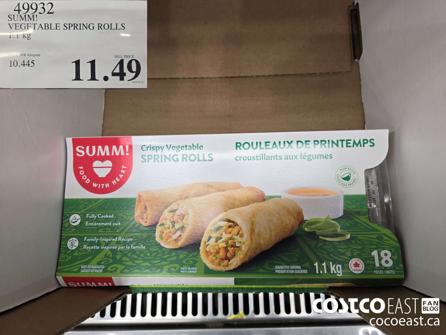 49932 SUMM! VEGETABLE SPRING ROLLS 1.1KG $11.49