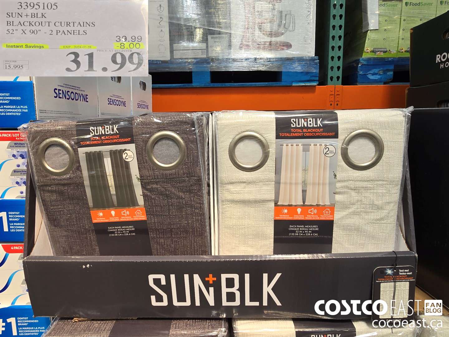 3395105 SUN+BLK BLACKOUT CURTAINS 52