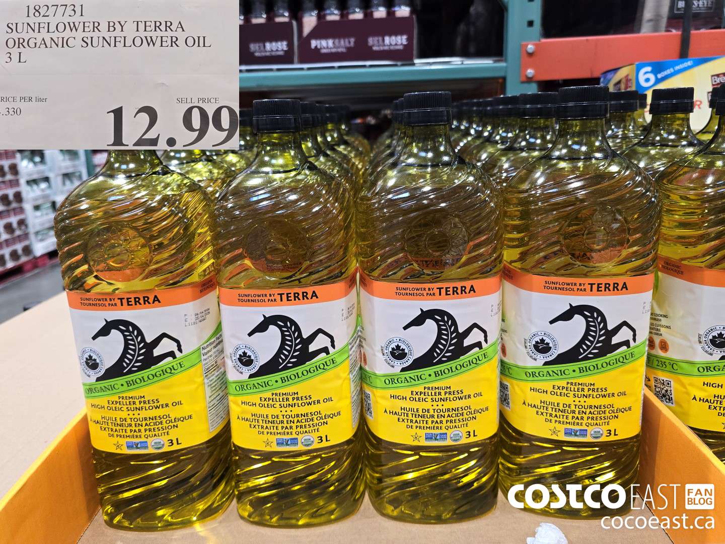 1827731 SUNFLOWER BY TERRA ORGANIC SUNFLOWER OIL 3 LK $12.99