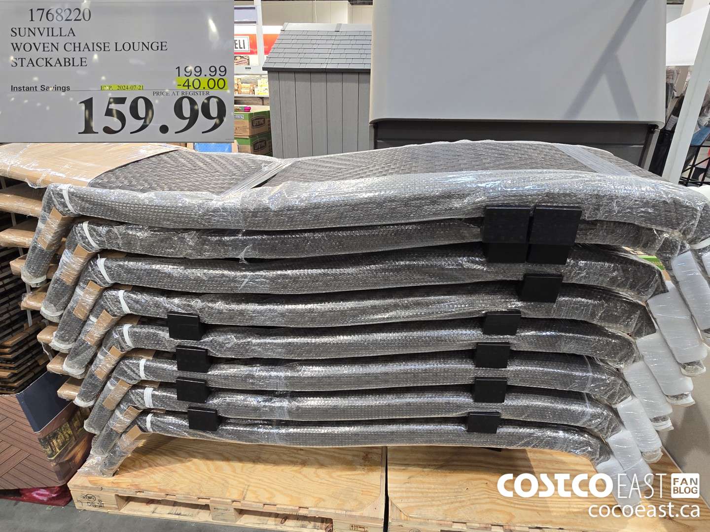 1768220 SUNVILLA WOVEN CHAISE LOUNGE STACKABLE ($40.00 INSTANT SAVINGS EXPIRES ON 2024-07-21) $159.99