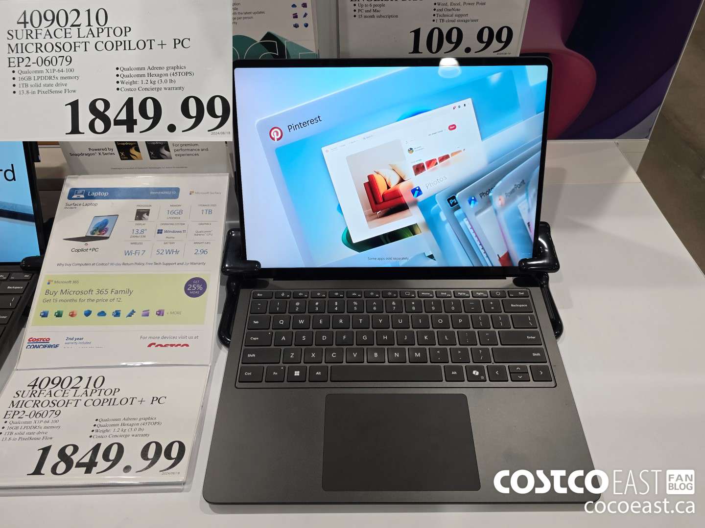 4090210 SURFACE LAPTOP MICROSOFT COPILOT + PC EP2-06079 $1849.99