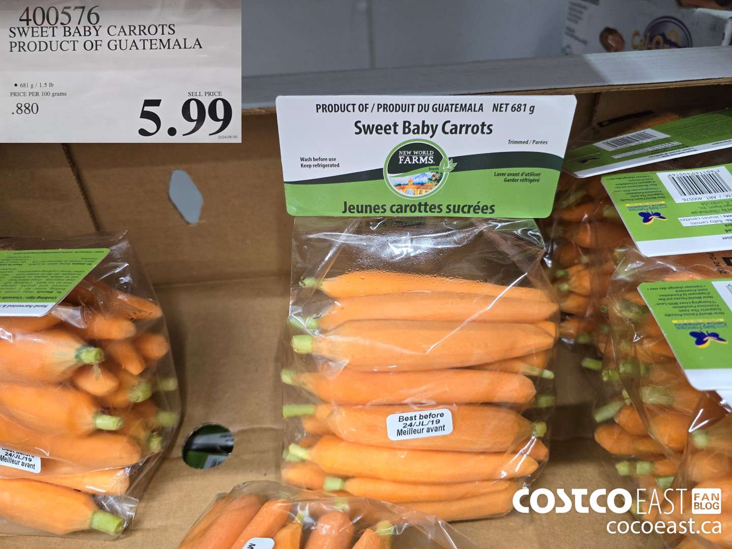 400576 SWEET BABY CARROTS PRODUCT OF GUATEMALA $5.99