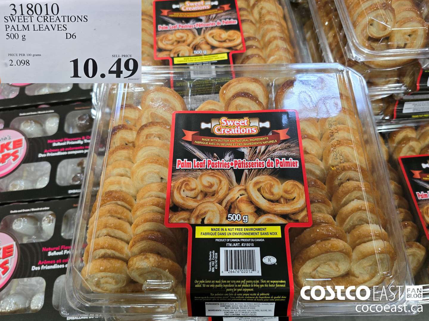 318010 SWEET CREATIONS PALM LEAVES 500 G $10.49