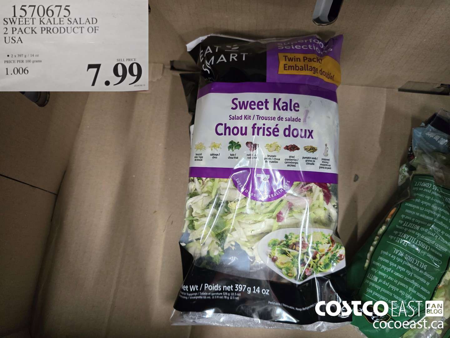 1570675 SWEET KALE SALAD 2 PACK PRODUCT OF USA $7.99