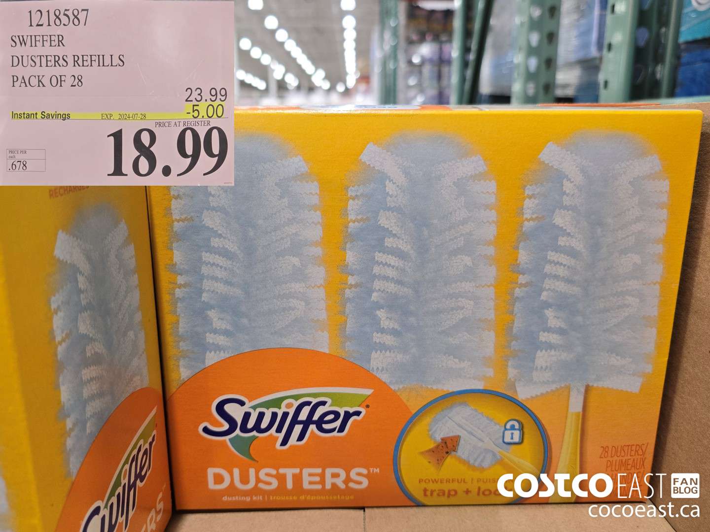 1218587 SWIFFER DUSTERS REFILLS PACK OF 28 ($5.00 INSTANT SAVINGS EXPIRES ON 2024-07-28) $18.99