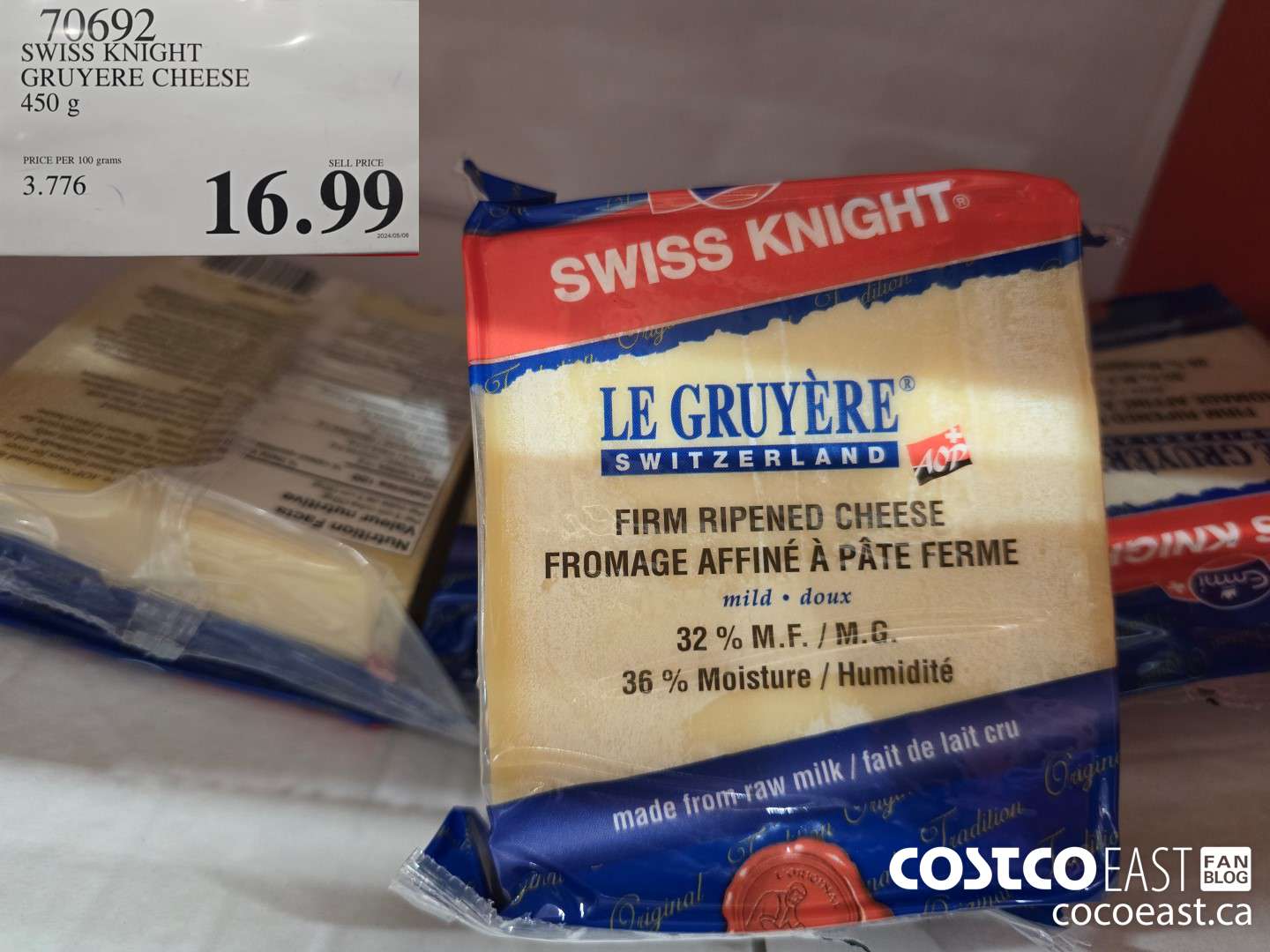 70692 SWISS KNIGHT GRUYERE CHEESE 450 g $16.99