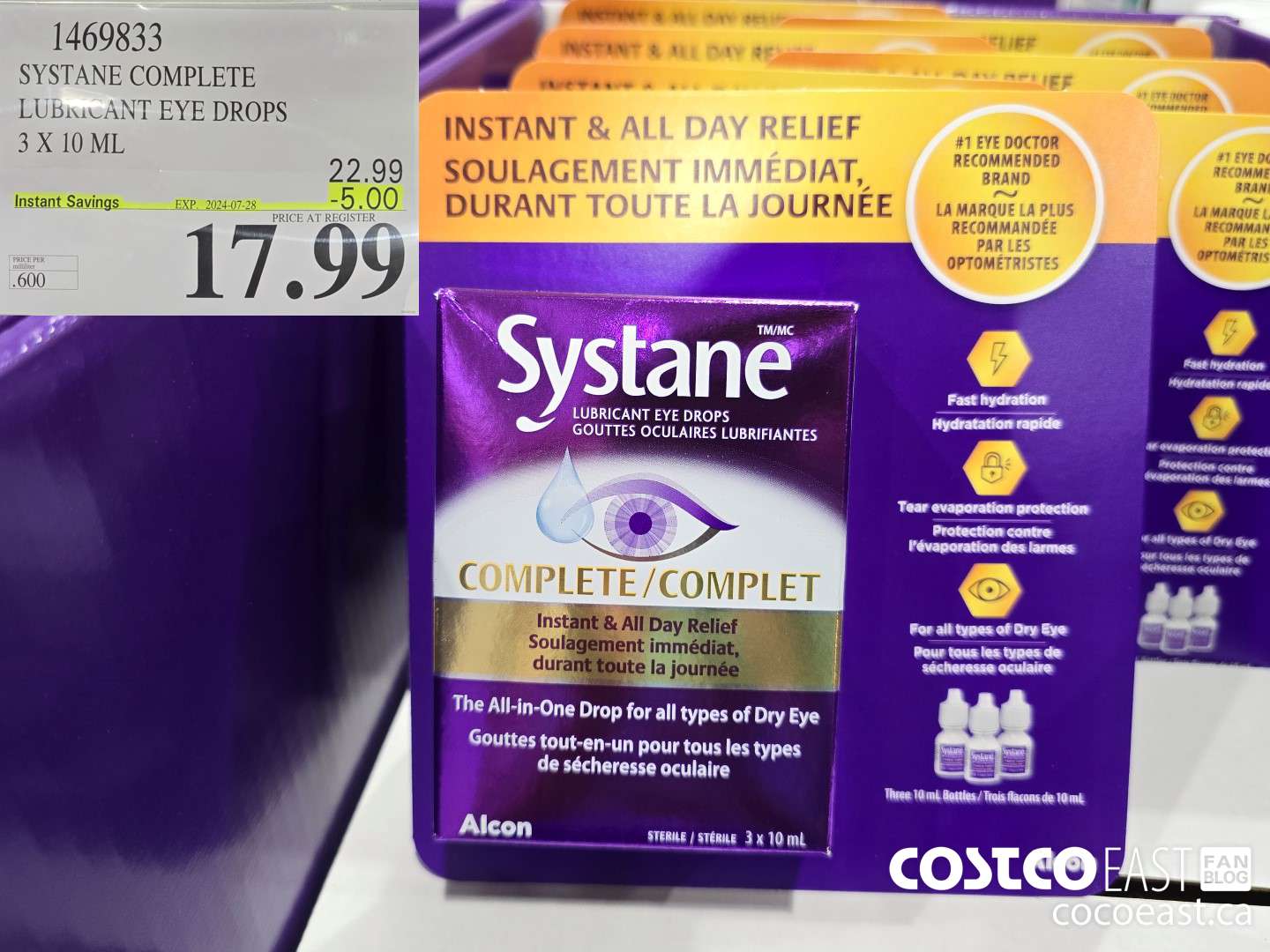 1469833 SYSTANE COMPLETE LUBRICANT EYE DROPS 3 X 10ML ($5.00 INSTANT SAVINGS EXPIRES ON 2024-07-28) $17.99