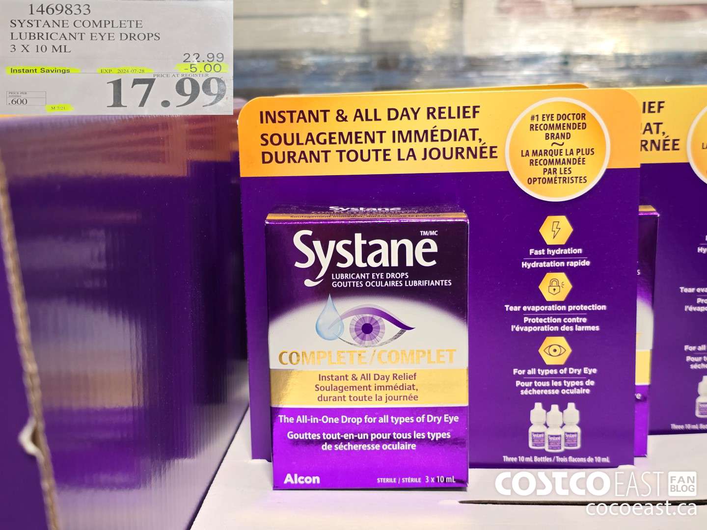 1469833 SYSTANE COMPLETE LUBRICANT EYE DROPS 3 X 10ML ($5.00 INSTANT SAVINGS EXPIRES ON 2024-07-28) $17.99