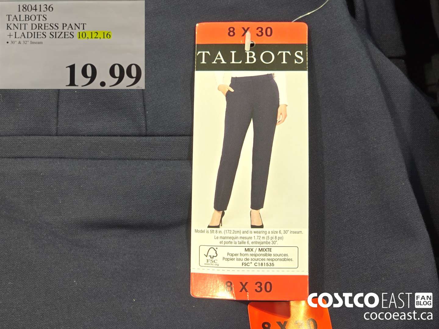 1804136 TALBOTS KNIT DRESS PANT +LADIES SIZES 10,12,16 $19.99