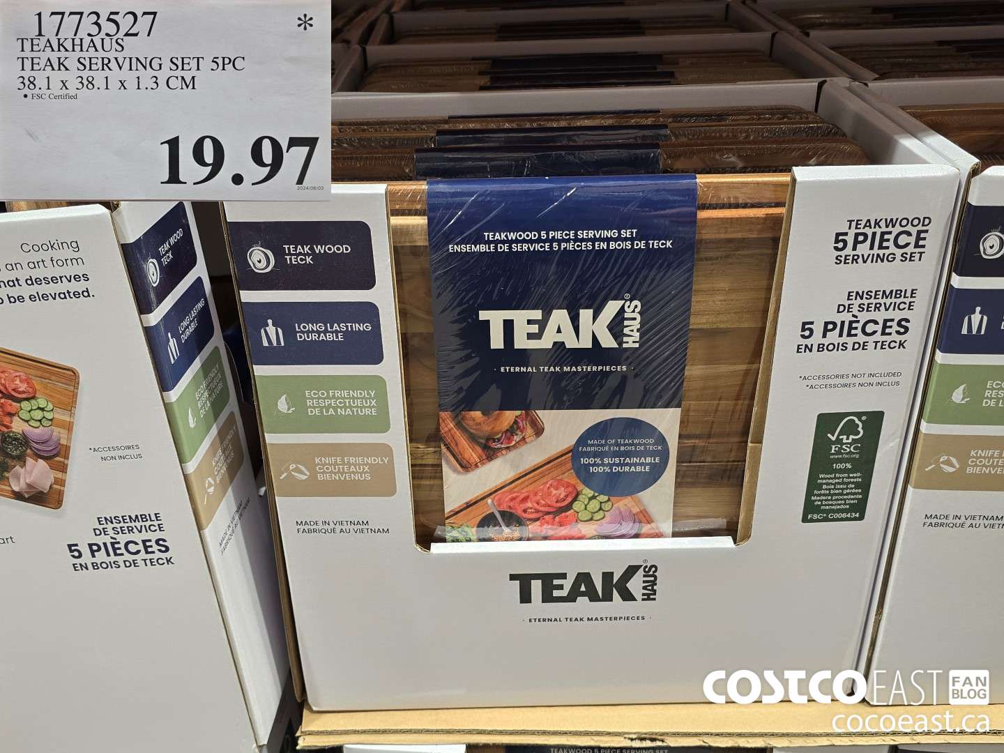 1773527 TEAKHAUS TEAK SERVING SET 5PC 38.1