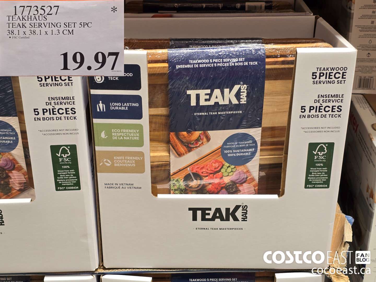 1773527 TEAKHAUS TEAK SERVING SET 5PC 38.1