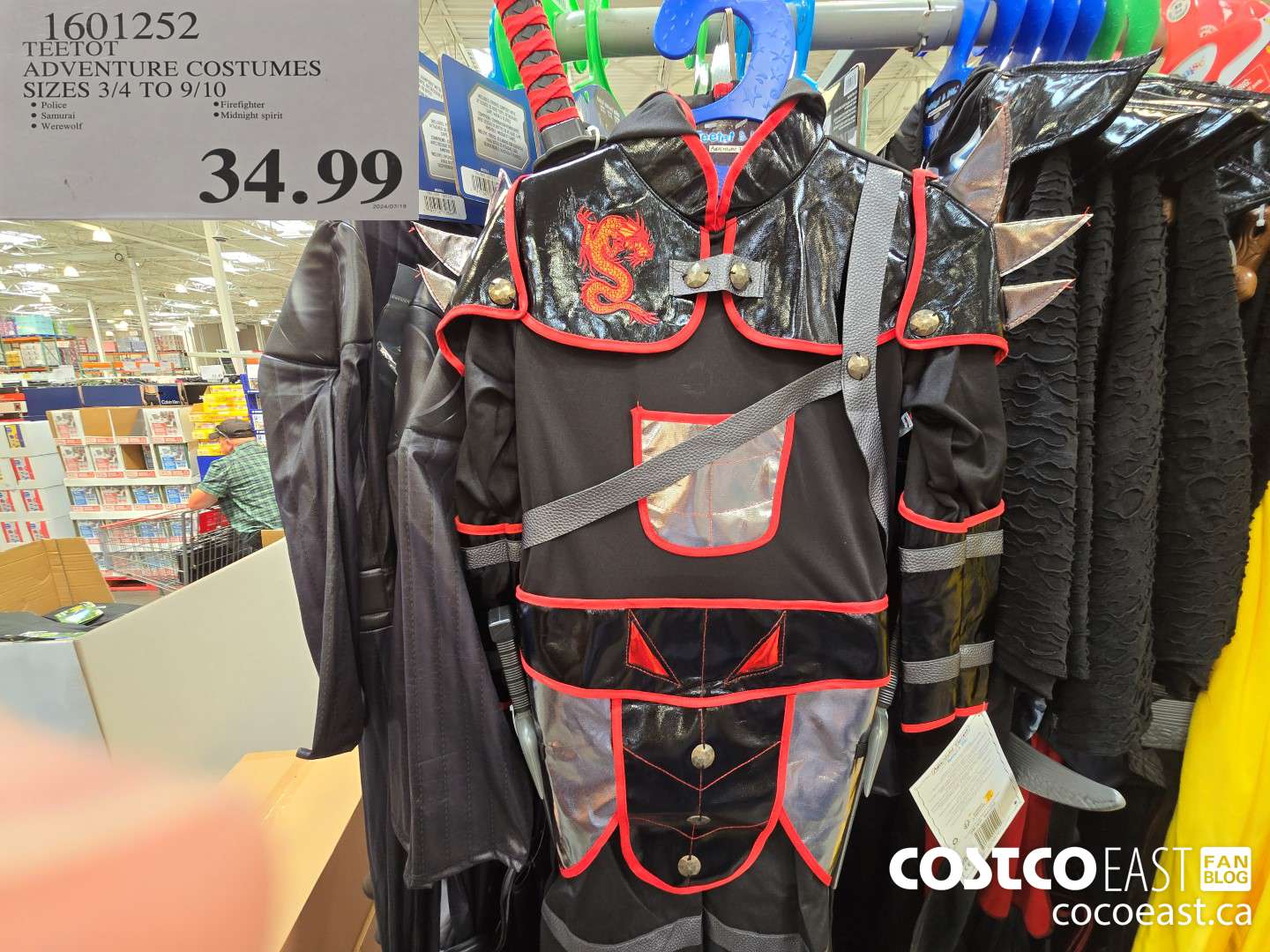 1601252 TEETOT ADVENTURE COSTUMES SIZES 3-4 TO 7-8 $34.99