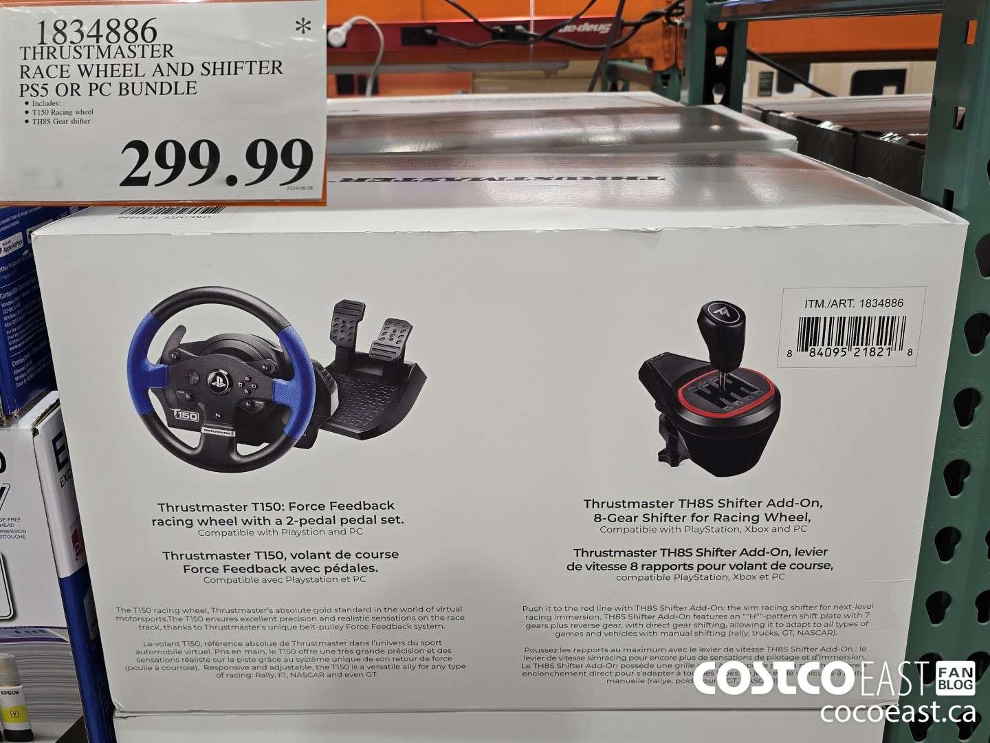 1834886 THRUSTMASTER RACE WHEEL AND SHIFTER PSD OR PC BUNDLE $299.99