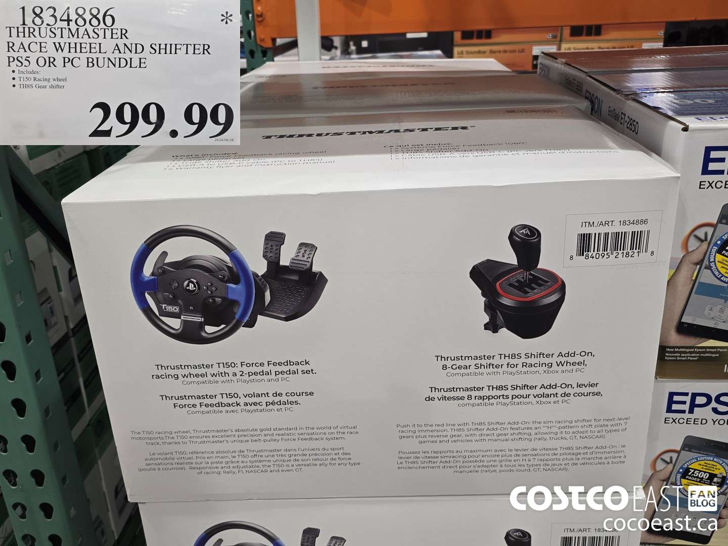 1834886 THRUSTMASTER RACE WHEEL AND SHIFTER PSD OR PC BUNDLE $299.99