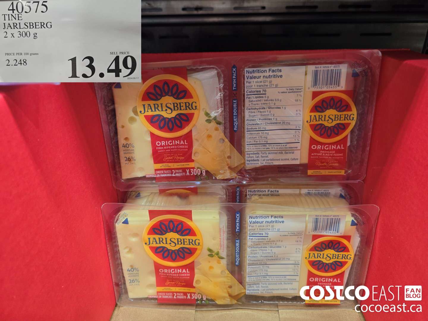 40575 TINE JARLSBERG 2 X 300 G $13.49