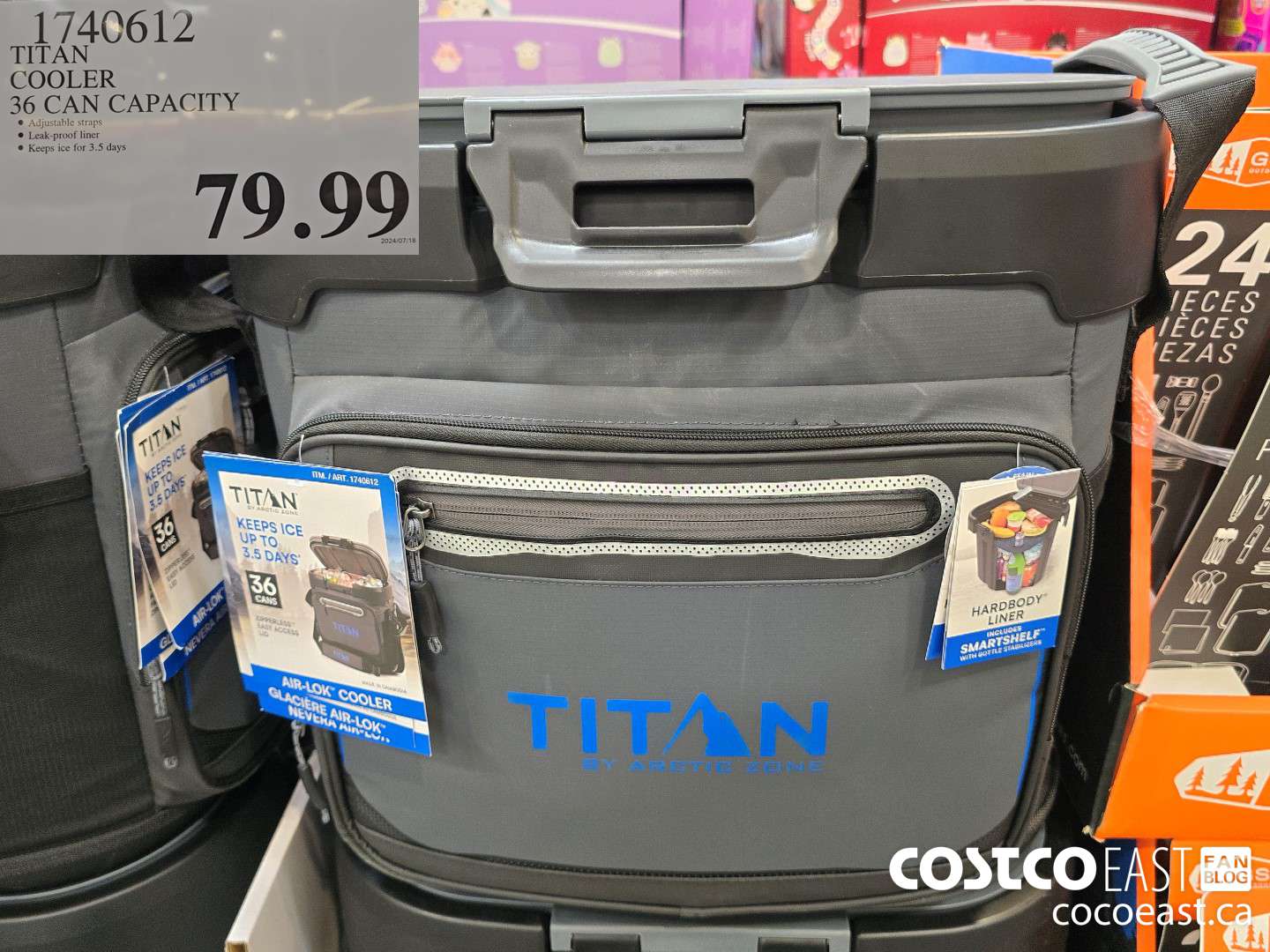 1740612 TITAN COOLER 36 CAN CAPACITY $79.99