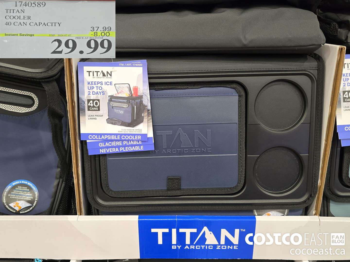 1740589 TITAN COOLER 40 CAN CAPACITY ($8.00 INSTANT SAVINGS EXPIRES ON 2024-07-07) $29.99