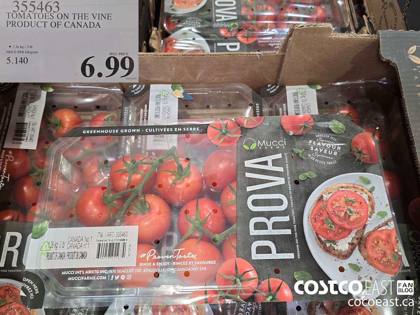 355463 TOMATOES ON THE VINE PRODUCT OF CANADA $6.99
