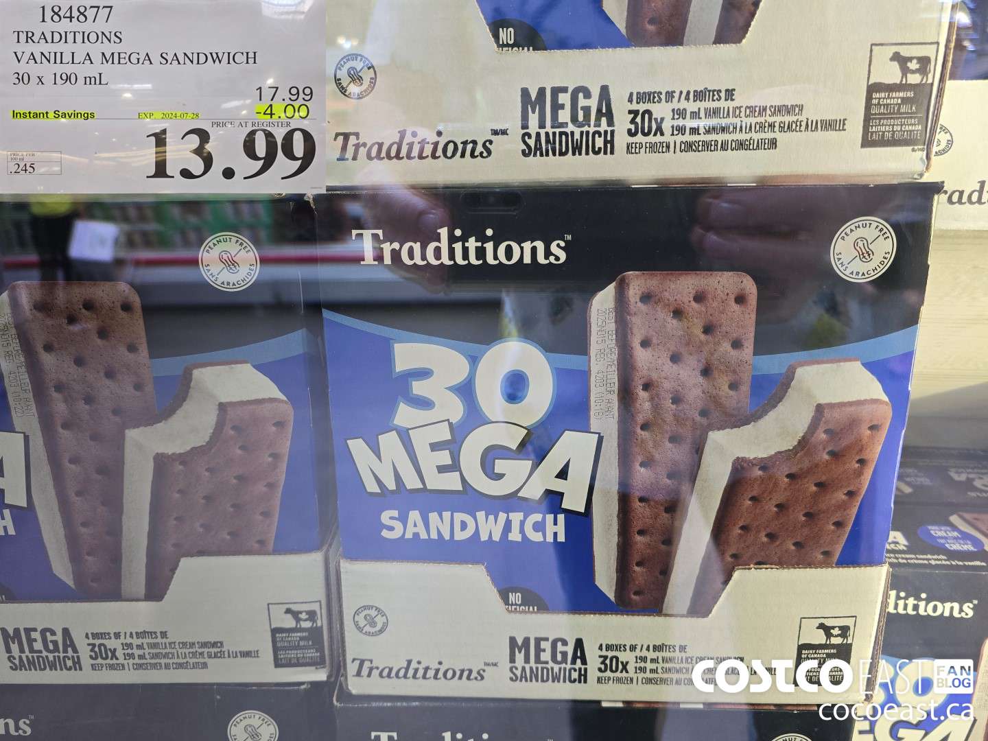 184877 TRADITIONS VANILLA MEGA SANDWICH 30 X 190 ML ($4.00 INSTANT SAVINGS EXPIRES ON 2024-07-28) $13.99