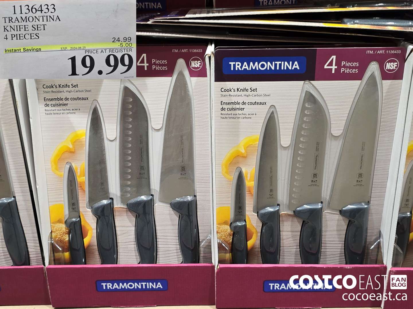 1136433 TRAMONTINA KNIFE SET 4 PIECES ($5.00 INSTANT SAVINGS EXPIRES ON 2024-08-25) $19.99