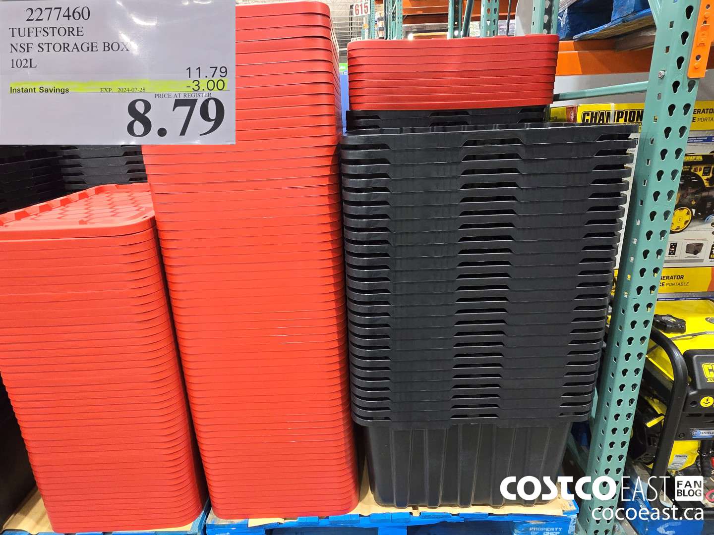 2277460 TUFFSTORE NSF STORAGE BOX 102L ($3.00 INSTANT SAVINGS EXPIRES ON 2024-07-28) $8.79