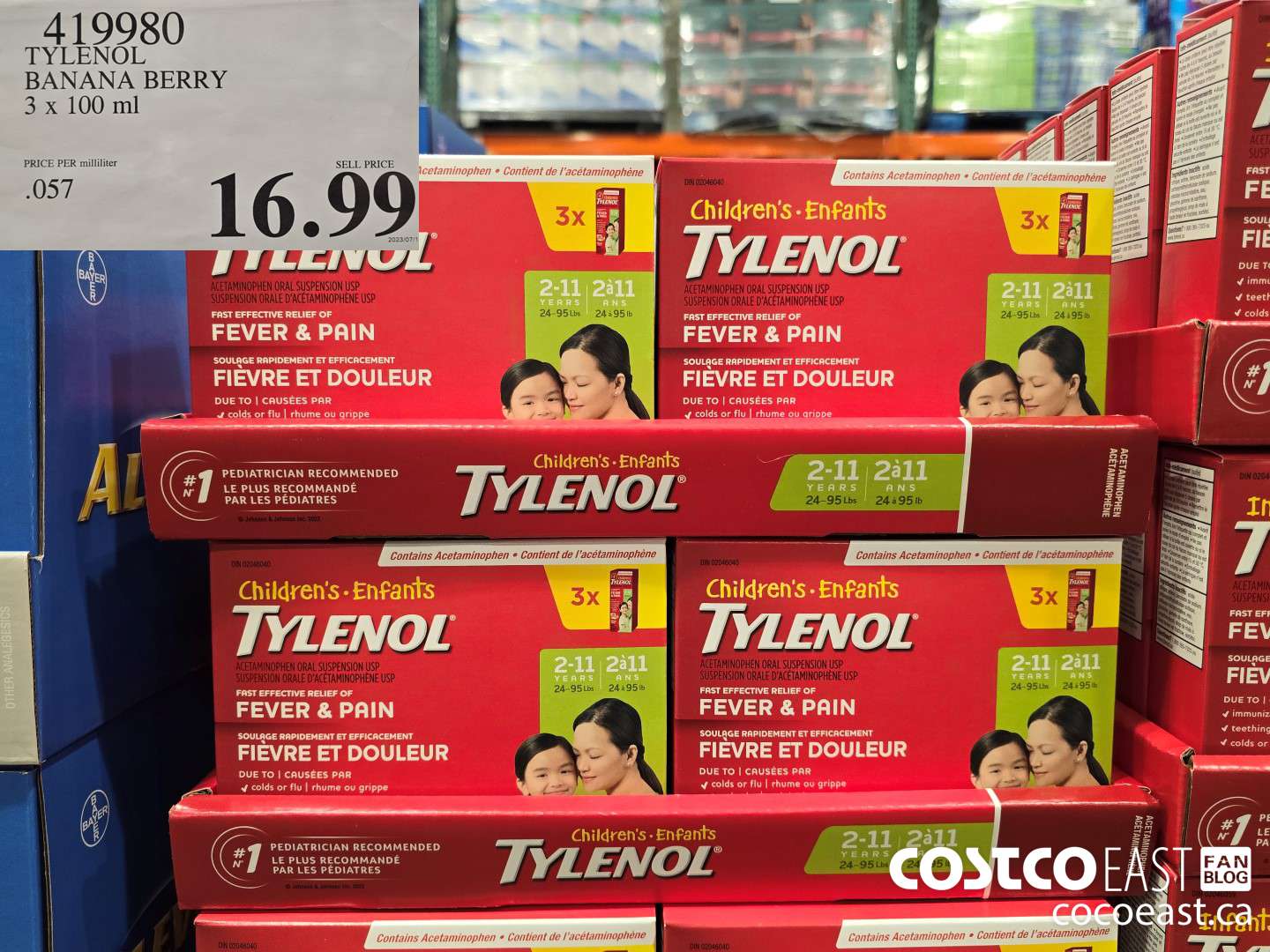 419980 TYLENOL BANANA BERRY 3 x 100 ML $16.99