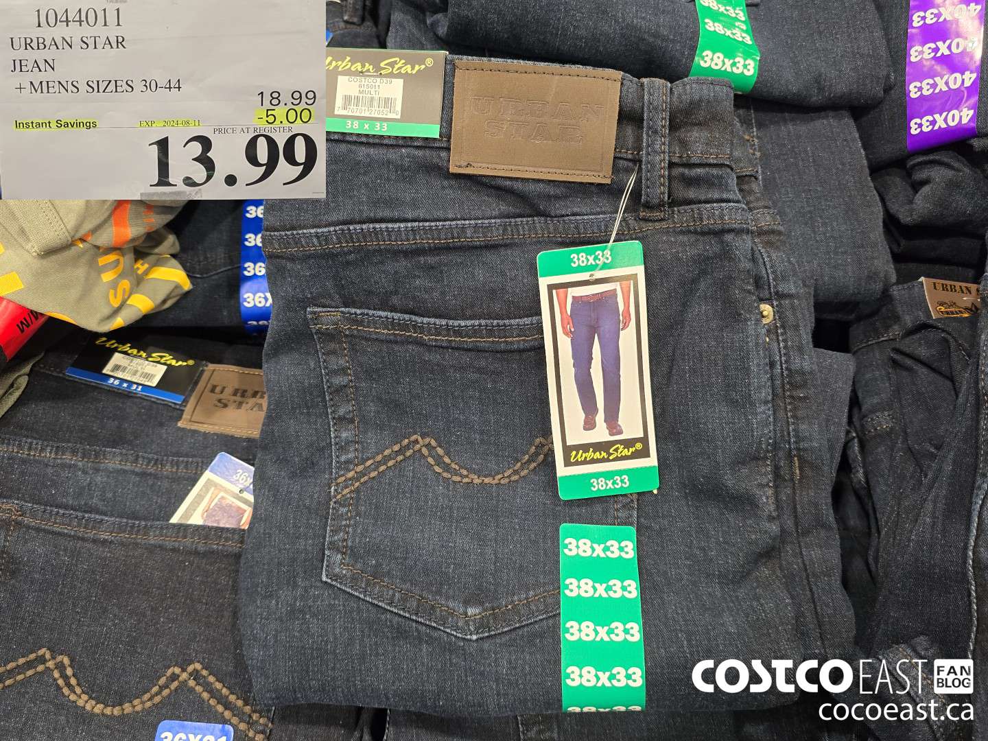 1044011 URBAN STAR JEAN +MENS SIZES 30-44 ($5.00 INSTANT SAVINGS EXPIRES ON 2024-08-11) $13.99
