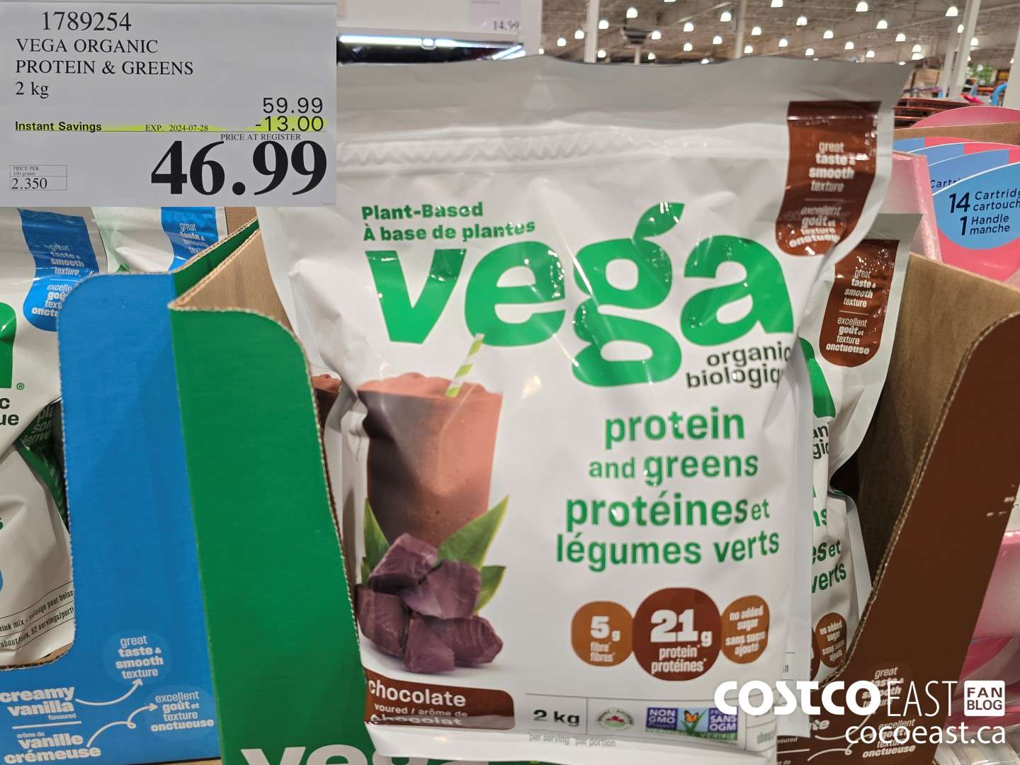 1789254 VEGA ORGANIC PROTEIN & GREENS 2 kg ($13.00 INSTANT SAVINGS EXPIRES ON 2024-07-28) $46.99